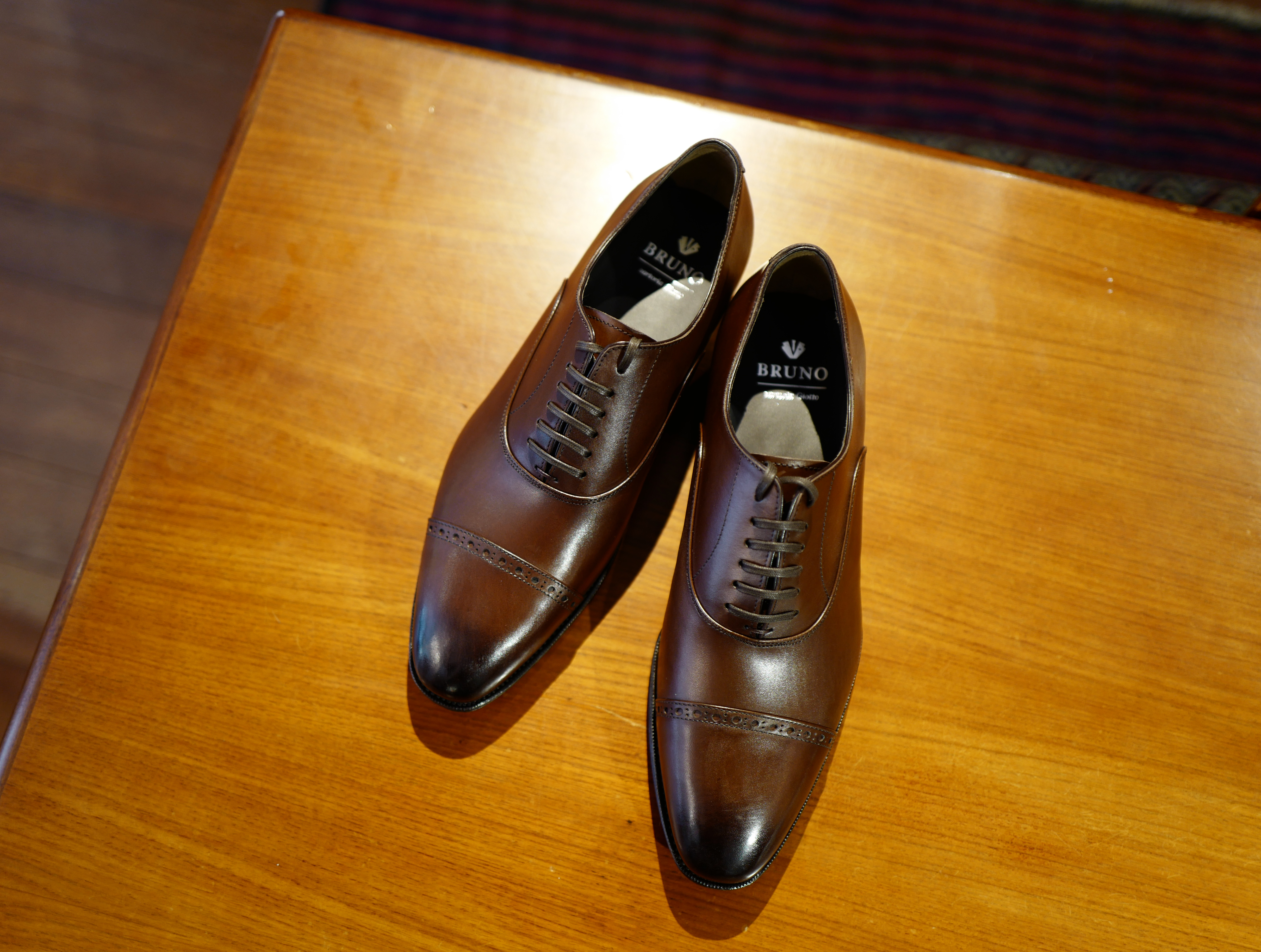 オーダーシューズ】ストレートチップ ANTIQUE BROWN / S様 ストレート